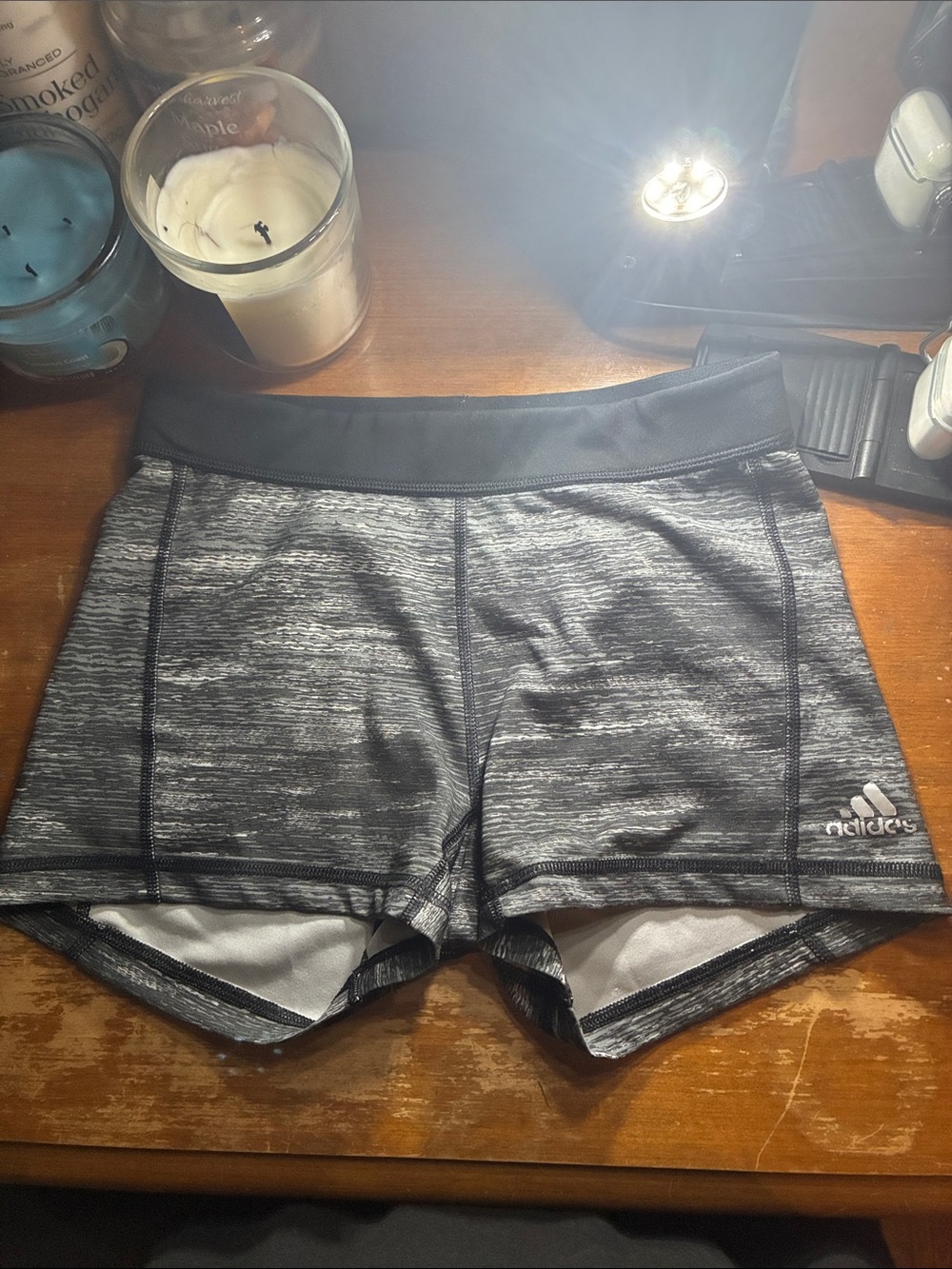 adidas Black & Gray Marled Active Shorts